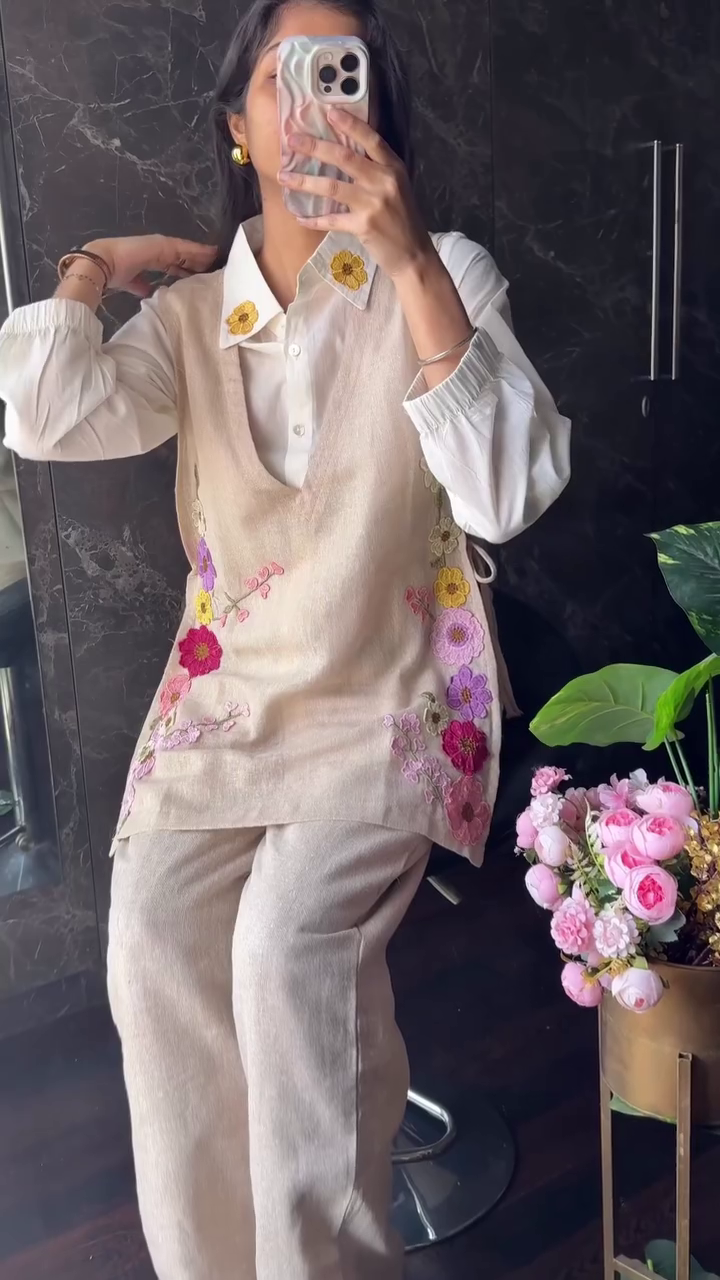 Jute Grace Co-ord Set – Effortless Elegance with Natural Charm