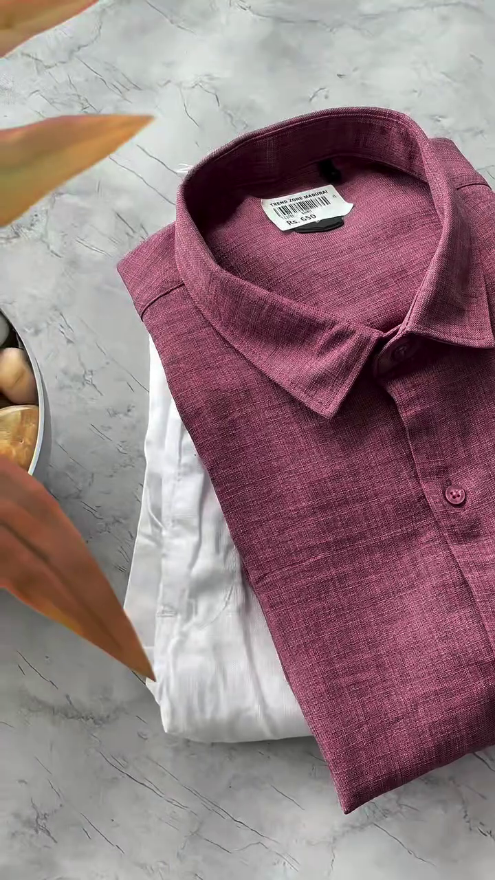 Elevate Your Casual Look: Maroon Solid Linen Shirt with Tailored Trousers