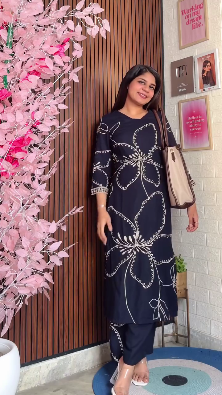 🤎 Sweet Sophistication: Bow Detail Brown Kurta Set