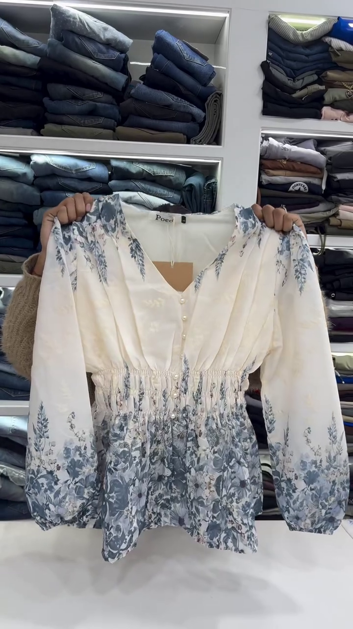 🌸 Blush Bloom: Smocked Waist Floral Top