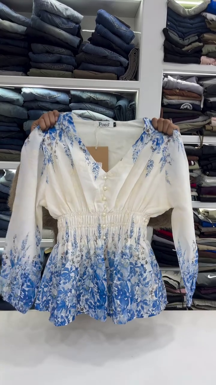 🌸 Blush Bloom: Smocked Waist Floral Top