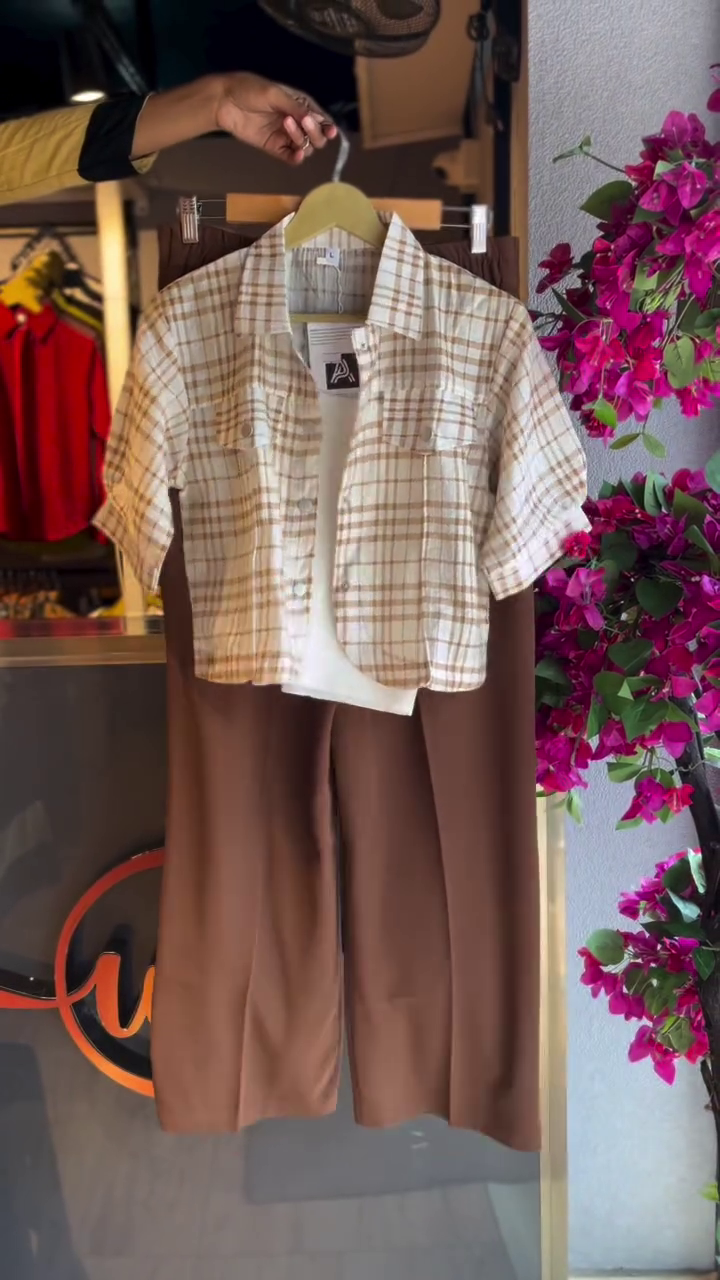 🤎 Mocha Muse: Layered Plaid Co-Ord Set