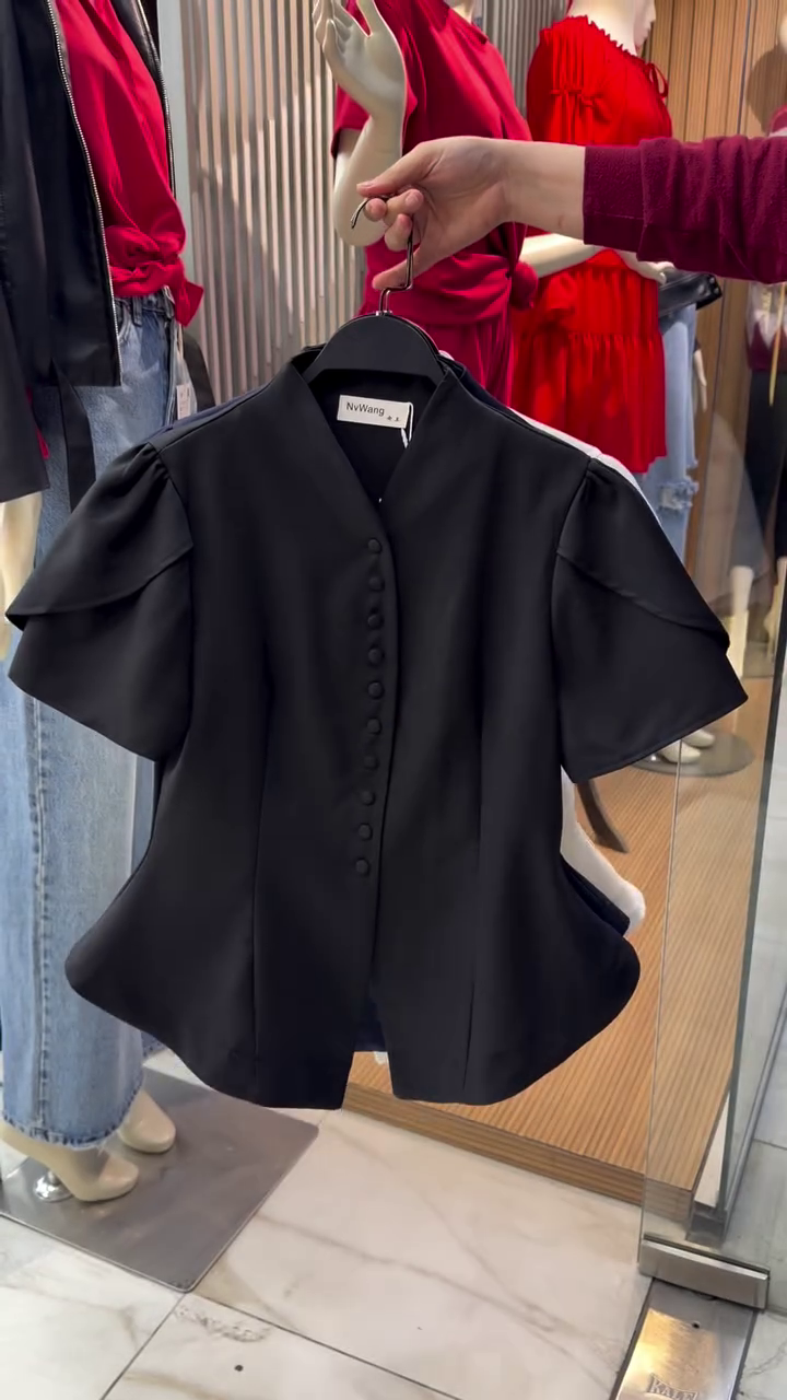 🤎 Mocha Luxe Puff Sleeve Top – Elegant Statement Blouse | Available in Multiple Colours, Designs & Sizes (XXS–XXL) ✨