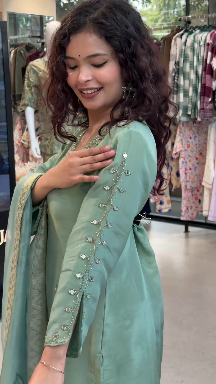 Fancy Kurta Set with Dupatta and Bottom – Elegant Ethnic Wear for Women ✨