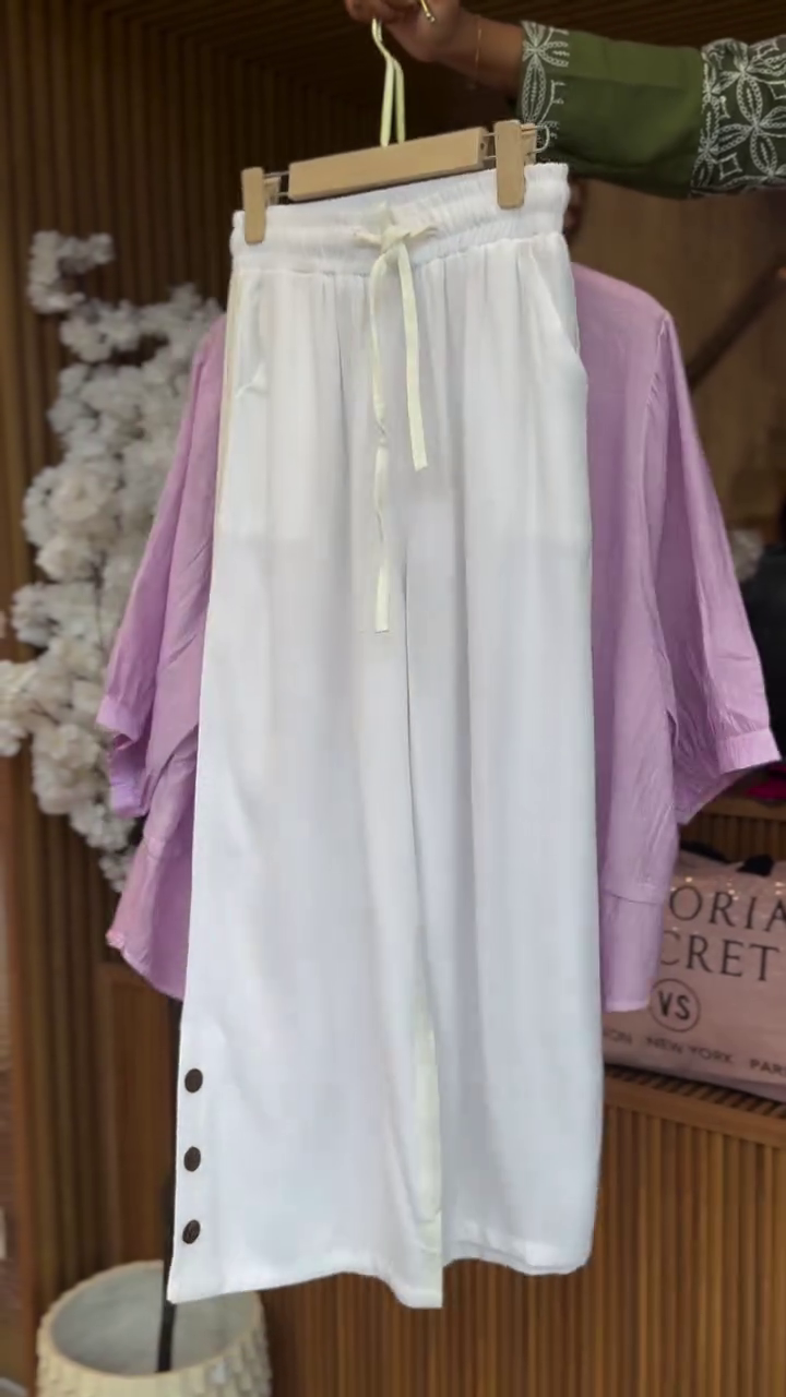 Soft & Graceful: Lavender Embroidered Top with White Shorts Set