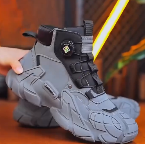Rugged & Stylish: High-Performance Grey Tactical Sneakers