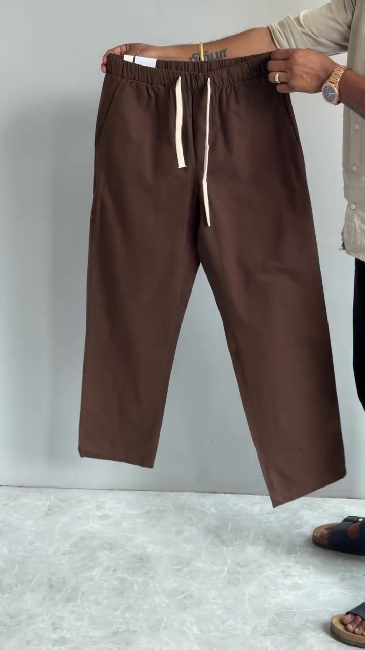 Effortless Elegance: Men’s Cream Loose Fit Solid Linen Blend Trousers for All-Day Comfort
