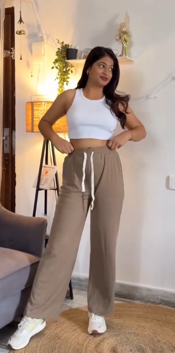 Relaxed Elegance Redefined: KOTTY High-Rise Wide Leg Trousers at Just ₹149