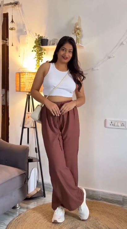 Relaxed Elegance Redefined: KOTTY High-Rise Wide Leg Trousers at Just ₹149